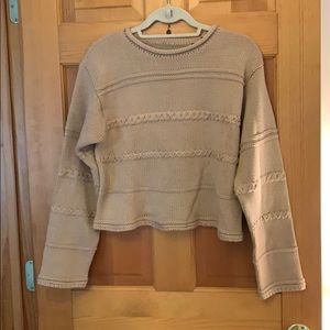 Basco cropped Tan Sweater